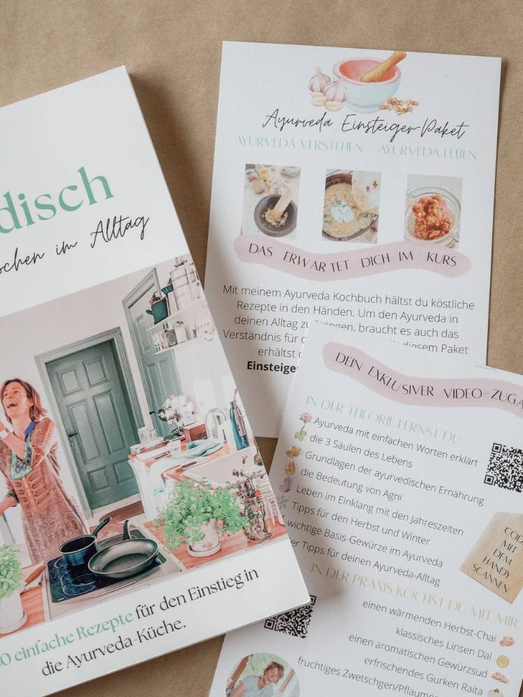 Ayurveda Einsteiger-Set mit Kochbuch-Kochkurs-Coaching-Theorie Ayurveda Einsteiger-Set mit Kochbuch und Kochkurs